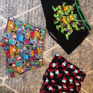 Set of character boxers